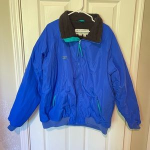 Columbia Sportswear Mens Ski Jacket, Rain Jacket with Lined Fleece Royal Blue